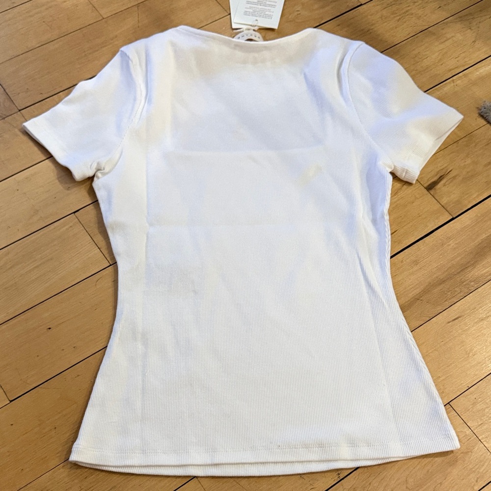 Sézane Amara Short Sleeve Top Ecru M - Picture 10 of 10